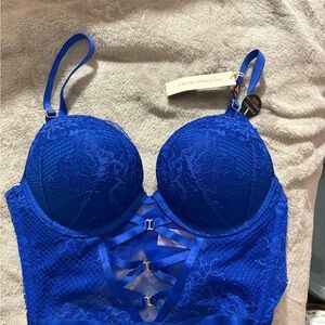 Victoria's Secret Cobalt Lace Bustier Bra